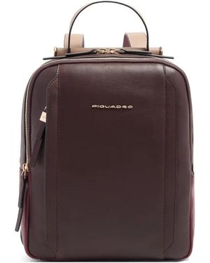 Piquadro Sac À Dos Rfid Ipad 11 En Cuir - Brown
