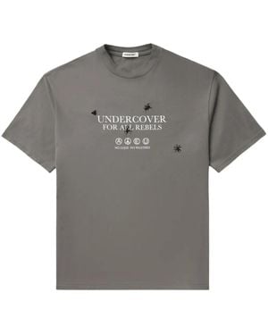 Undercover T-Shirt mit Slogan-Print - Grau