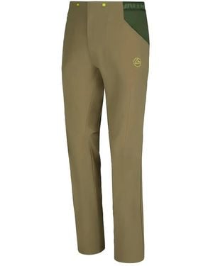 La Sportiva Elastic-Waistband Panelled Trousers - Green