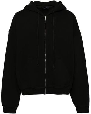 パーカー・フーディ We11done CHARCOAL MENS BOUCLE HOODIE ZIP-UP / CHA We11done FW25 CHARCOAL MENS BOUCLE HOODIE ZIP-UP / CHA - NUBIAN