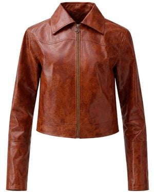 Rejina Pyo Rowan Faux-Leather Jacket - Brown