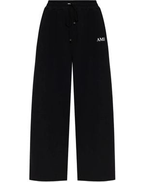 Amiri Pantaloni A Gamba Ampia Con Coulisse - Nero