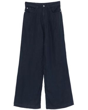 Emporio Armani Linen Trousers - Blue