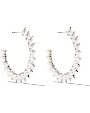 Tasaki Aros Grandes Danger Tribe En Oro Blanco De 18Kt Con Perlas Akoya - Multicolor