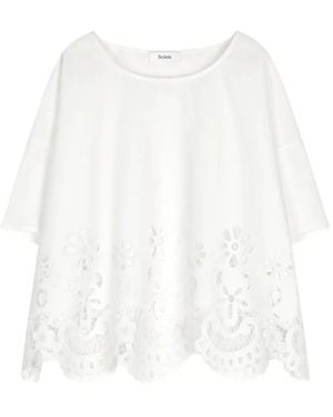 Stylein Jassira Broderie-Anglaise Blouse - White