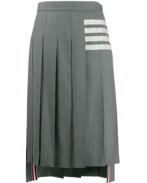 Thom Browne 4-Bar Pleated Skirt - Grey