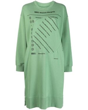 MM6 by Maison Margiela Graphic-Print Sweatshirt Dress - Green