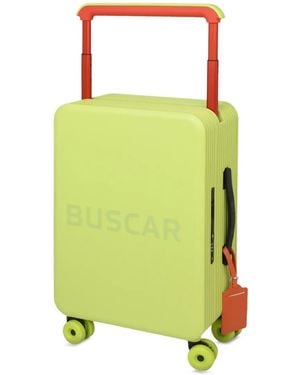 BUSCAR 1 Logo-Print Ribbed Cabin Bag - Green
