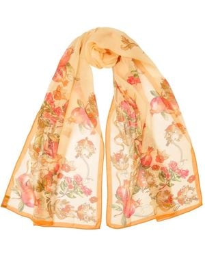 Elizabetta Persephone Pomegranate-Print Scarf - Metallic
