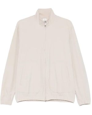 Eleventy High-Neck Zip-Upbomber Jacket - White