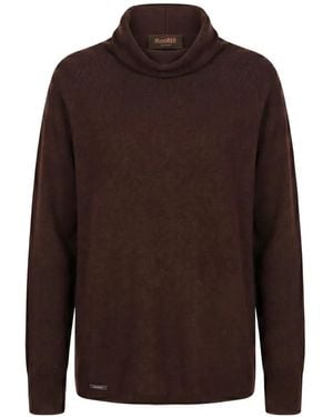 Moorer Roll-Neck Raglan-Sleeve Sweater - Brown