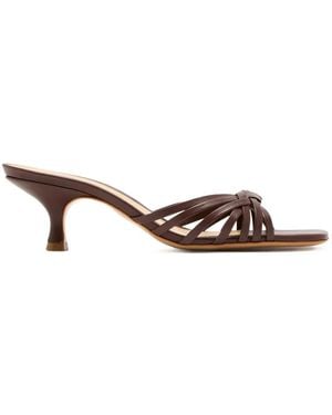 SCHUTZ SHOES Tara Woven-Strap Sandals - Brown