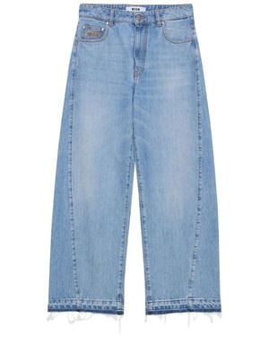 MSGM Jean À Bords Francs - Blue