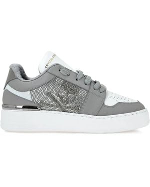 Philipp Plein Crystal Lo-top レザースニーカー - グレー