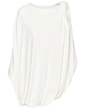 Alexander Wang Draped Knot-Detail Asymmetric Top - White