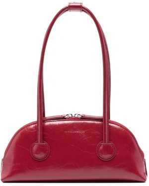 Marge Sherwood Bessette Crinkled-Leather Tote Bag - Red