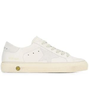 Golden Goose May Star-Patch Trainers - White