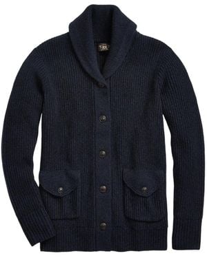 RRL Shawl-Collar Buttoned Cardigan - Blue