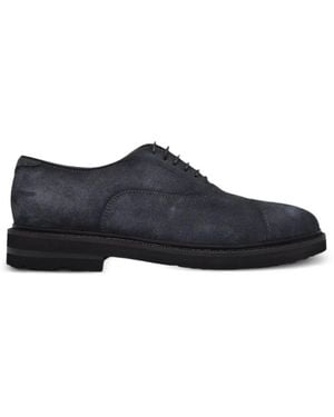 Henderson Cap-Toe Suede Oxford Shoes - Blue
