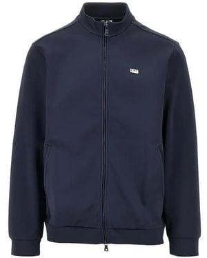 EA7 Logo-Plaque Zip-Up Jacket - Blue