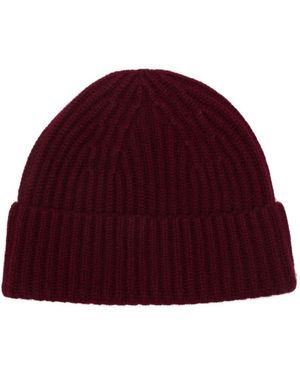 Lisa Yang Martigny Ribbed-Knit Beanie Hat - Red