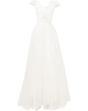 Jenny Packham Charm Sequin-Embellished Tulle Gown - White