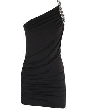 Amen Vestido largo con apliques de cristal - Negro