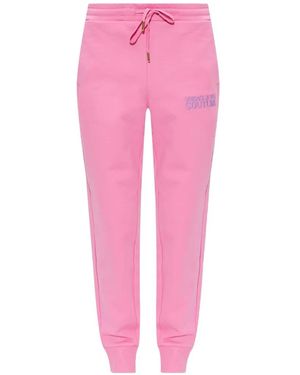 Versace Jeans Couture Logo-Embroidered Track Trousers - Pink