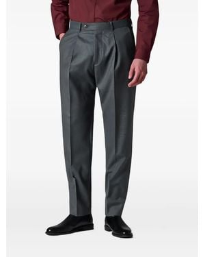 Paul Smith チェック タックパンツ - ブラック