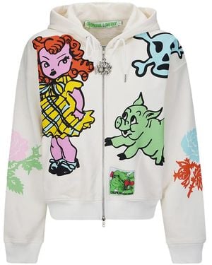 Chopova Lowena Cry Baby Graphic-Print Hoodie - White