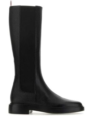 Thom Browne Knee-High Chelsea Boots - Black