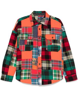 Polo Ralph Lauren Patchwork Long Sleeve Button Down - Red