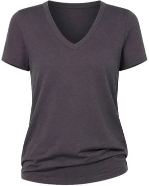 Rag & Bone Slub-Texture V-Neck T-Shirt - Blue