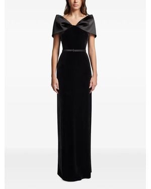 Cristallini Vestido Con Detalle De Lazo - Negro