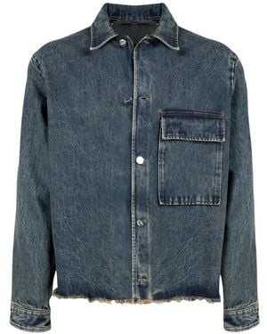 Costumein Dimitri Frayed Denim Jacket - Blue
