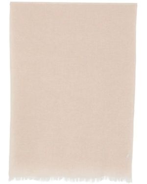 D'Aniello Lissen Sequin-Embellished Frayed Scarf - Natural