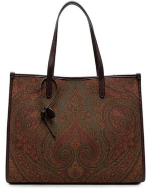 Etro Paisley-Print Tote Bag - Brown