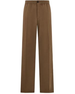 Ferragamo Light Wool Blend Jogger - Brown