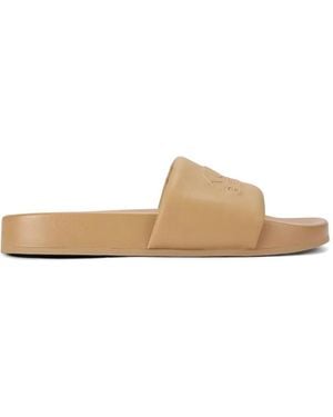 Kurt Geiger Stacked Logo-Embossed Slides - White
