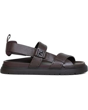 Fendi Sandalen Mit Logo - Schwarz