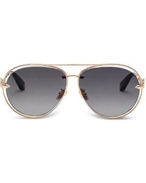 Roberto Cavalli Gafas De Sol Con Monograma - Gris