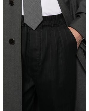 Tom Ford Pinstripe Elasticated Trousers - Black