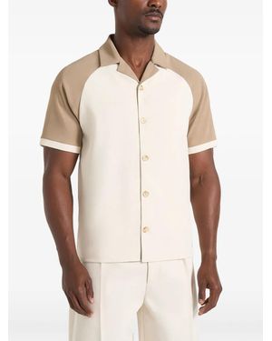 Manière De Voir Salim Contrast Raglan Shirt - Natural