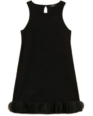 Twinset Tulle-Trimmed Mini Dress - Black