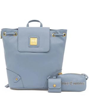 Juicy Couture Drawstring Flap Backpack - Blue