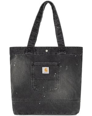 Carhartt Paint-Splatter Denim Tote Bag - Black