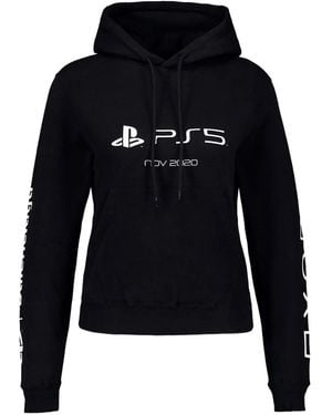 Balenciaga Playstation-Logo Fitted Hoodie - Blue