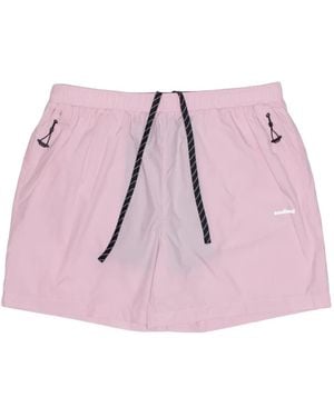 Soulland Logo-Print Shorts - Pink