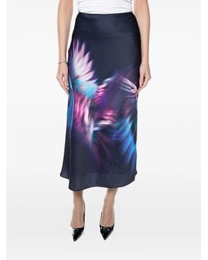 Ted Baker Gilao Bias-Cut Skirt - Blue