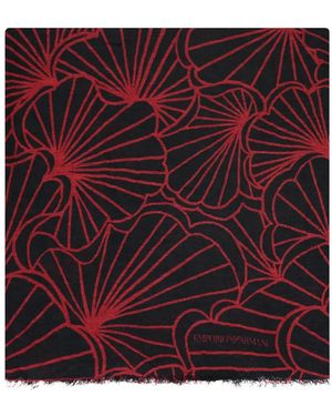 Emporio Armani Foulard Con Stampa - Rosso
